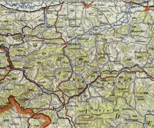 Vogels. Karte von Mitteleuropa (1943 r.)